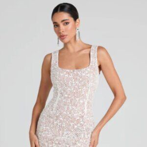 Nadine Merabi Louisa White Dress